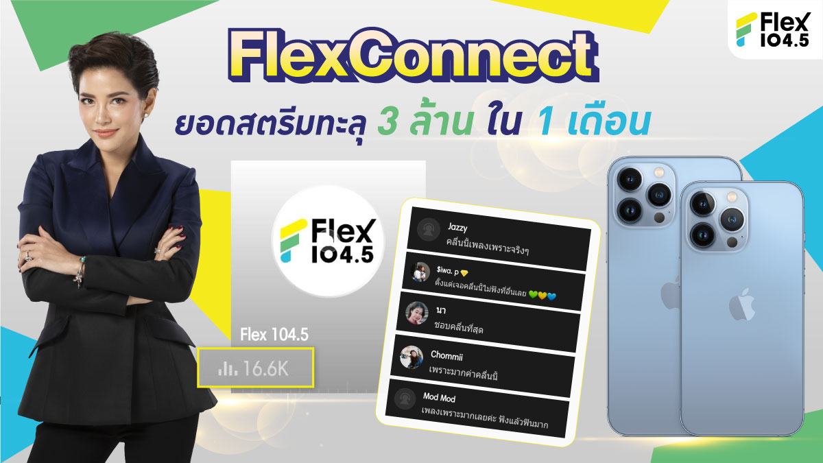 อ้อม พิยดา สุดพีค!! พา Flex 104.5 สร้างยอด Streaming มี Top Fan ทะลุ 3 ล้านคนใน 1 เดือน ลั่นเตรียมแจก iPhone 13 แทนคำขอบคุณ